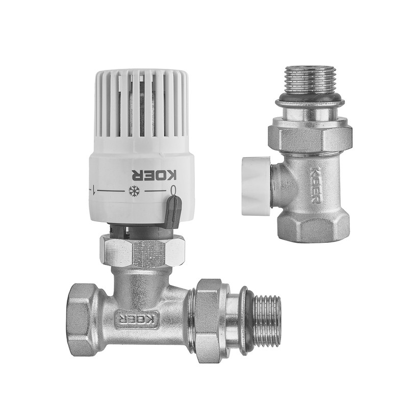 Комплект для підключення радіатора KOER SET-30 - 1/2'' з термоголовкою - Зображення 3