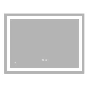 Дзеркало Zerix Kubix MR03-80x60-REVERSE з LED Touch, Anti-fog, димером, регулятором яскравості