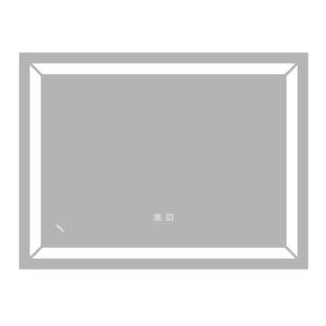 Дзеркало Zerix Kubix MR04-80x60-REVERSE з LED Touch, Anti-fog, димером, регулятором яскравості