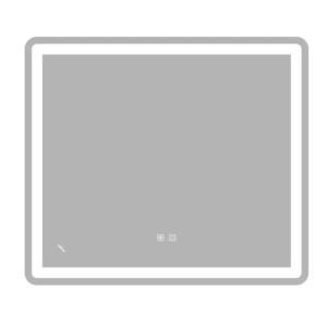 Дзеркало Zerix Mirra MR05-80x70-REVERSE з LED Touch, Anti-fog, димером, регулятором яскравості