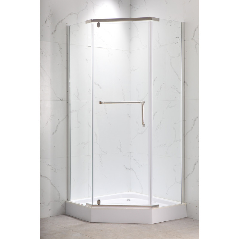 Душова кабіна з низьким піддоном Mixxus LINES SCT01-90x90x198-TR CHROME прозоре скло 6мм NEW - Зображення 2