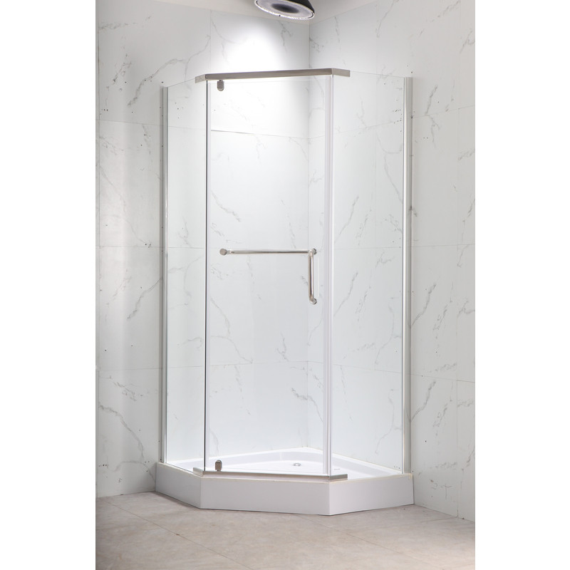 Душова кабіна з низьким піддоном Mixxus LINES SCT01-90x90x198-TR CHROME прозоре скло 6мм NEW - Зображення 4