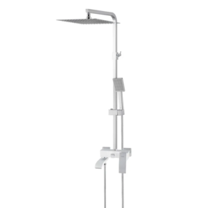Душова колона зі змішувачем KOER KB-56007-04, 3 функції (Колір хром+білий)