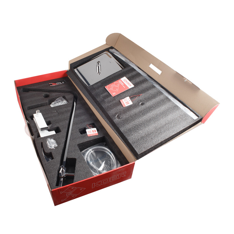 Душова колона зі змішувачем KOER KB-56007-04, 3 функції (Колір хром+білий) - Зображення 10